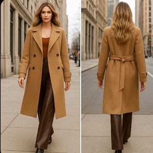 Regency For Neiman Marcus 100% Pure Camel Hair Luxury Oversized Coat Camel Sz 0
